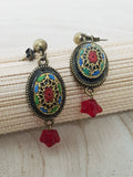 Retro folklore earrings