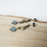 Maantjes oorbellen/ zoetwater parel