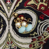 Sophia disc/parel oorbellen