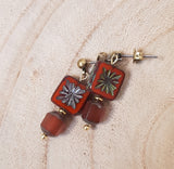 Binoche folklore earrings / burnt sienna