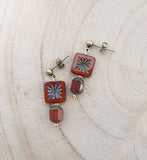 Binoche folklore earrings / burnt sienna