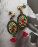 Retro folklore earrings