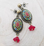 Retro folklore earrings